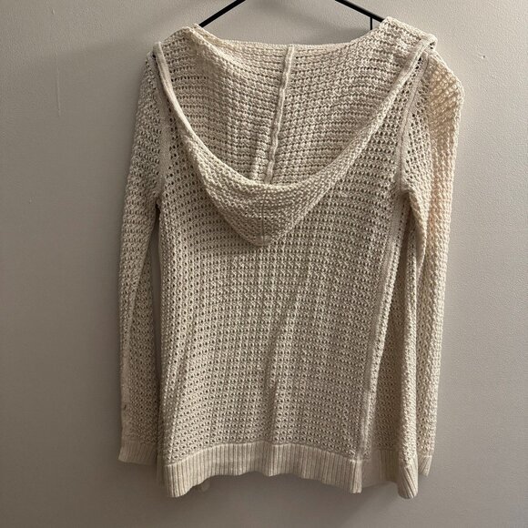 Gap - Oversized Hooded Open Weave Knit Sweater - Picture 2 of 3